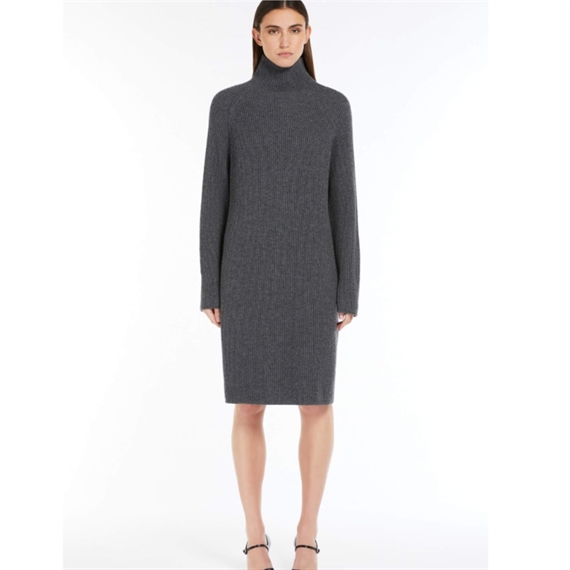 Max Mara Studio Ebridi Strikkjole, Medium Grey Melange 